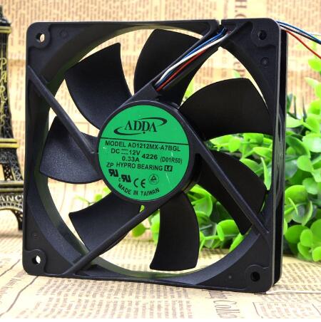 Original ADDA AD1212MX-A7BGL Cooling Fan 12V 0.34A 3.96W 4wires AD1212MX-A7BGL Fans